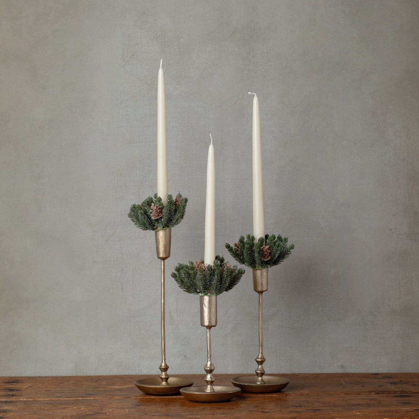 Antique Gold Candlestick 3 Sizes